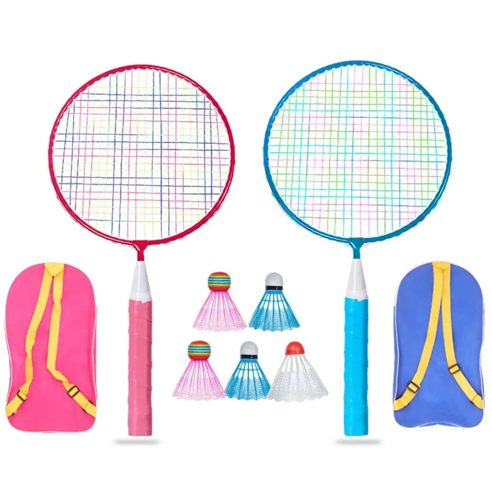 1 Set Boys Girls Parent Child Interaction Sturdy Children Badminton Rackets Double Racquets Indoor Outdoor Sports Shuttlecocks