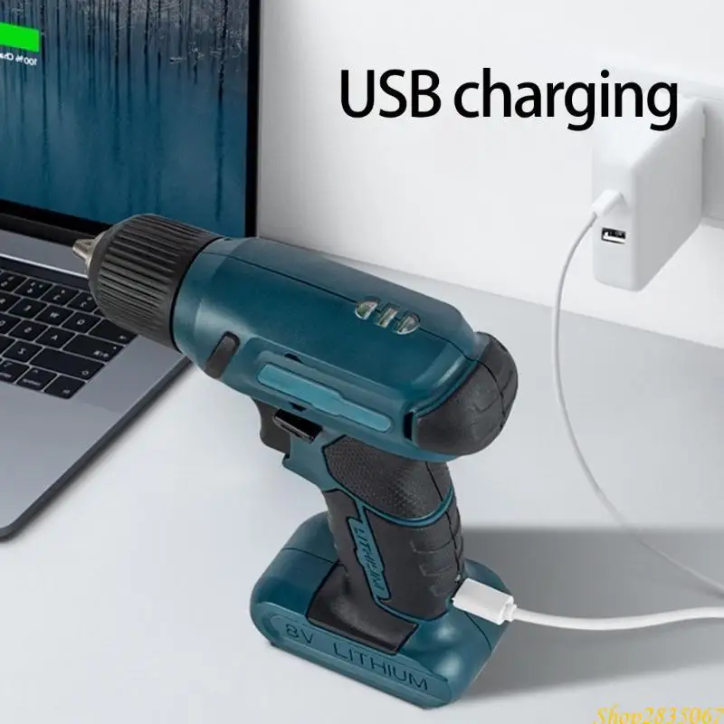 1300mAh Battery Rechargeable Electric Drill 10N·m Torque Cordless Impact Drill For Tight Space Operations 831F