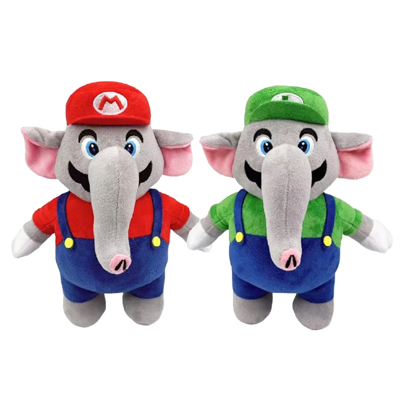 

2 Styles New Style Mario Elephant Bros Luigi Plush Stuffed Animal Doll Children Kids Birthday Gifts Home Decoration Aesthetics