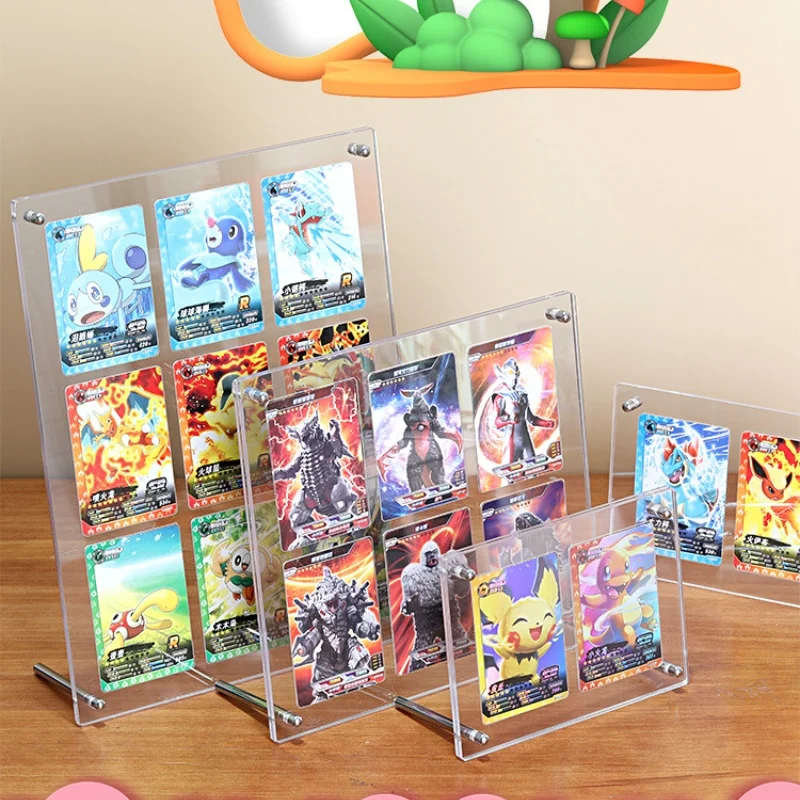 Hochtransparenter magnetischer Kartenständer aus Acryl mit Sockel, geeignet für Anime-Karten, Sternkarten, Spielkarten, Kartenständer