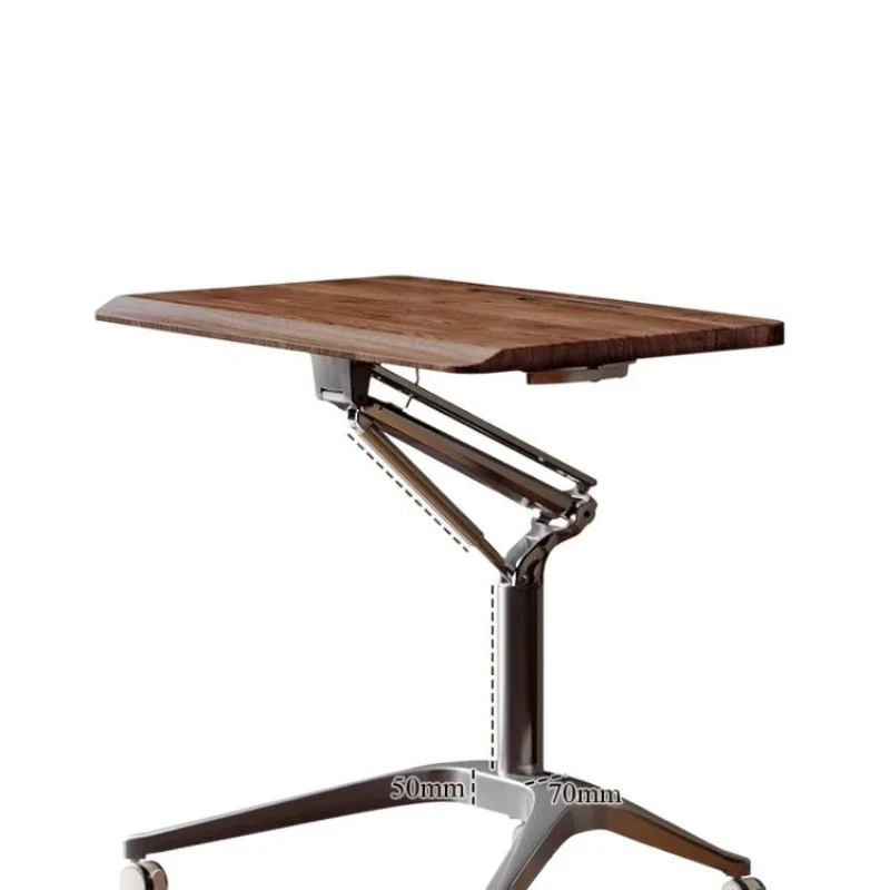 Lifting living room home mobile desk, simple office small study table, standing workbench
