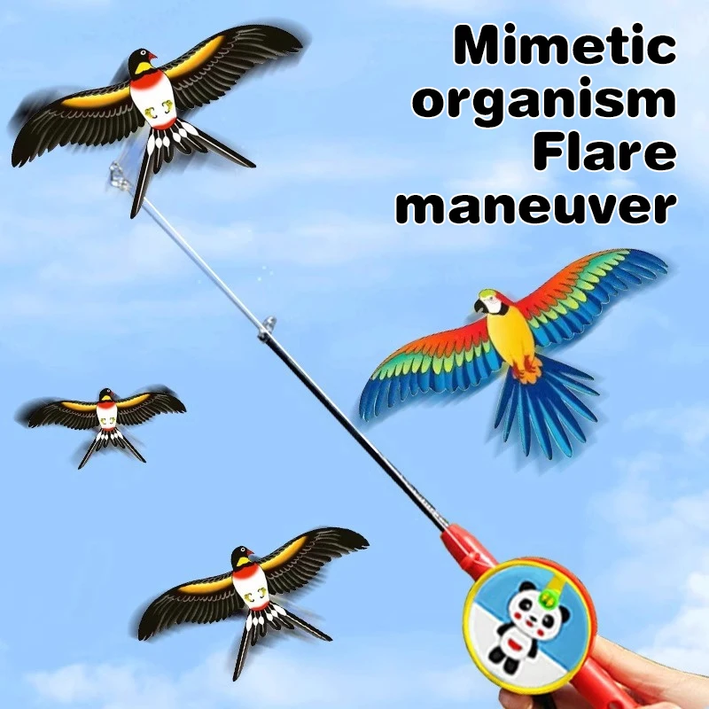 Kite 1Set Children Kite Toy Cartoon Butterfly Swallows Eagle Kite With Handle Kids Flying Kite Outdoor Toys 35cm/50cm