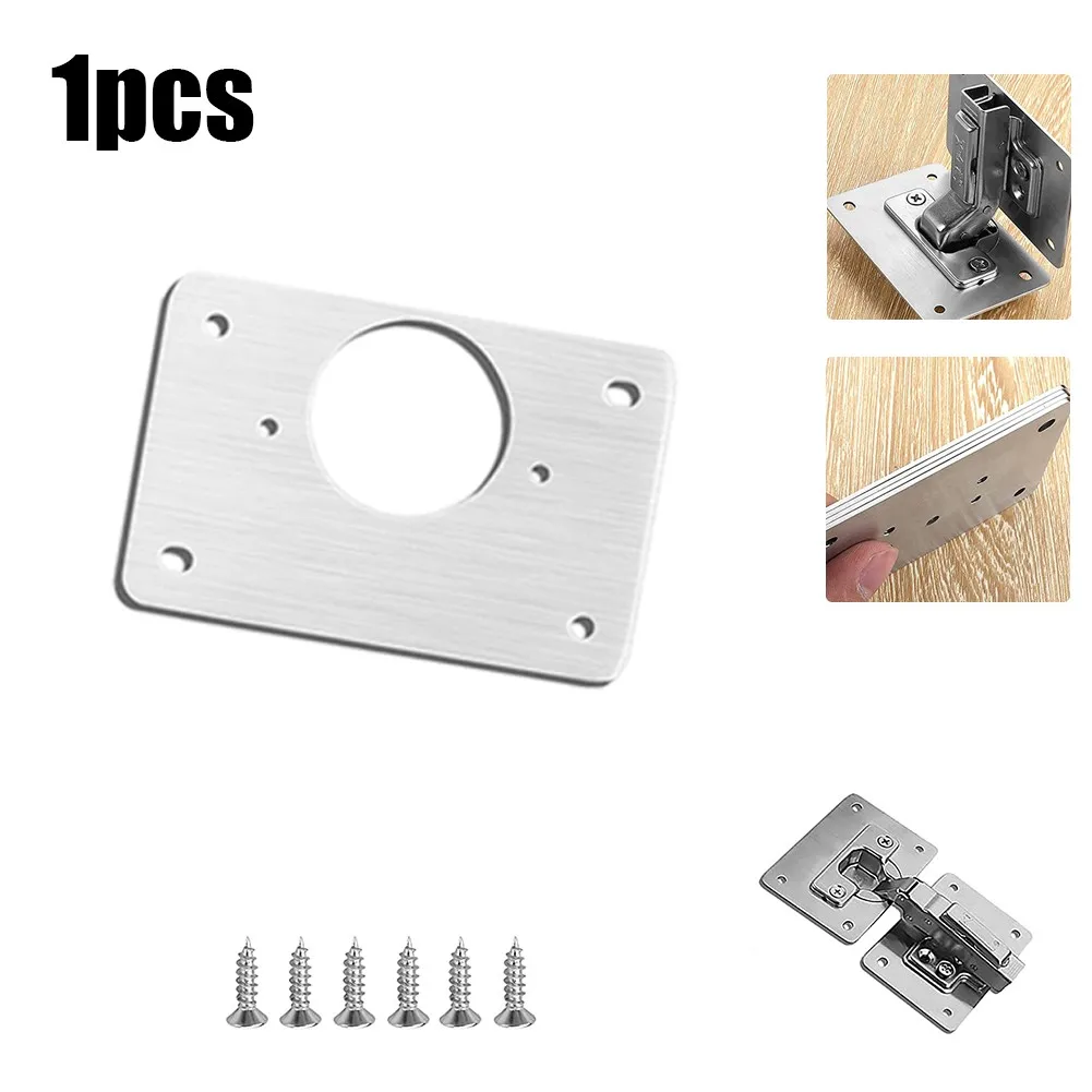 1/2/4/10pcs Cabinet Hinges Stainless Steel Plate Furniture Drawer Door Hinger Repair Kits Side Panel Mount Tool Home Improvement