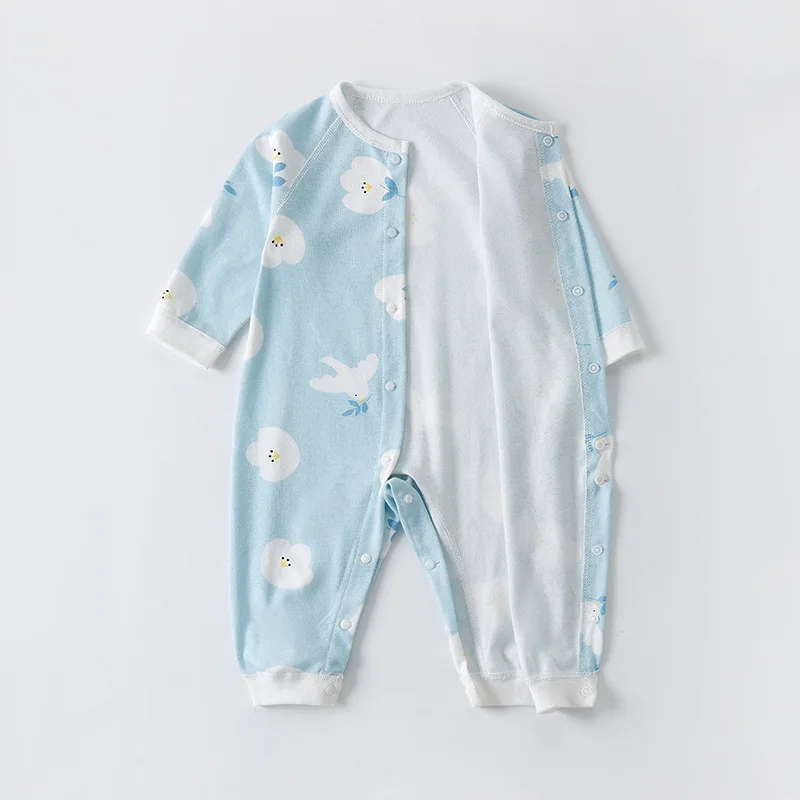 Boys and Girls Baby Bodysuit Spring and Autumn Pure Cotton Newborn Harper Long Sleeve Printed Infant Spring and Autumn