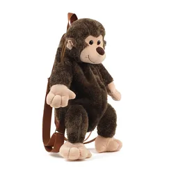 Gorilla Plush Backpacks Cute Stuffed Animal Toys  Monkey Bear Soft Toys Shoulder Bags Wholesale for Kids Boy Girls Dropshipping