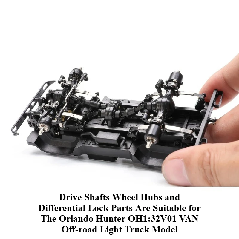 

Приводные валы, ступицы колес и детали блокировки дифференциала подходят для модели внедорожного легкого грузовика Orlando Hunter OH1:32V01 VAN.