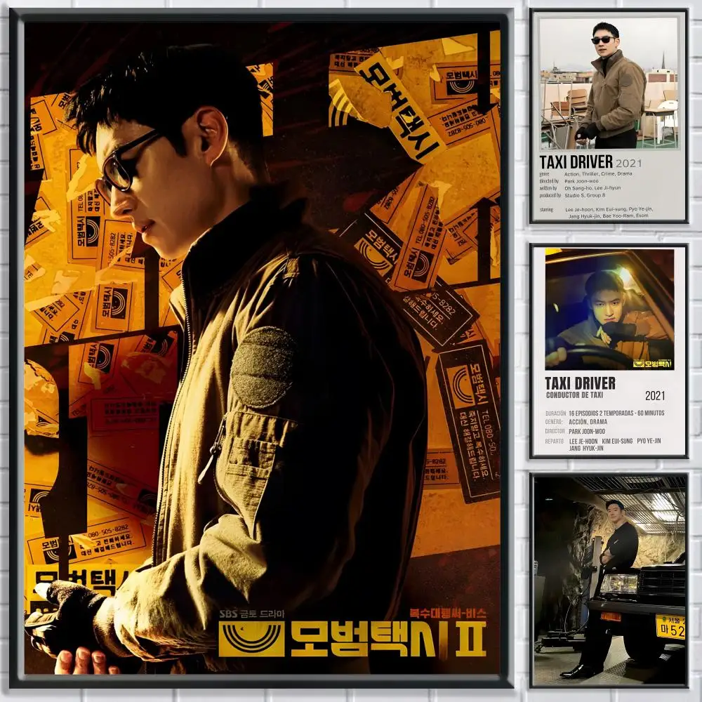 Koreanisches Drama Taxi Driver Poster Schlafzimmer Wohnzimmer Studie & darüber hinaus selbstklebende Dekoration + perfektes Geschenk