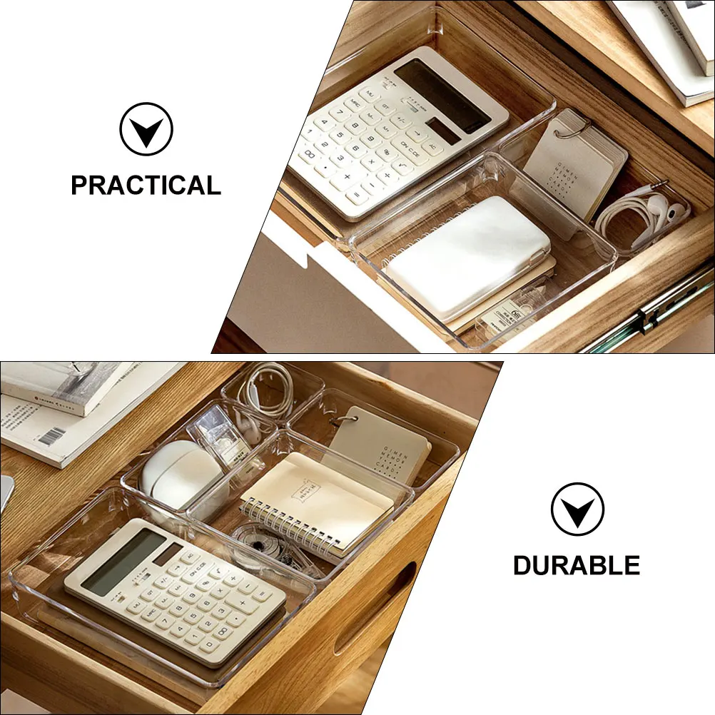 

6pcs Drawer Storage Boxes Foldable Household Container for Tableware Toys Books Sundries Organizer Storage Container