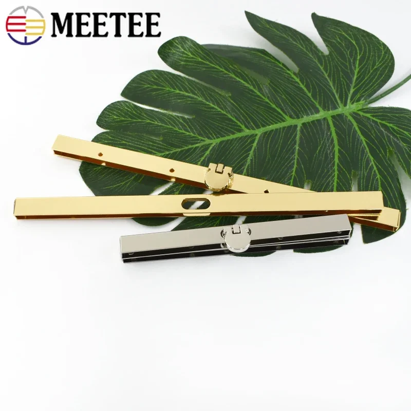 1/2Pcs Meetee 115/190mm Metal Kiss Lock Purse Handbag Frame Edge Strip Buckle Screw Handle Wallet Clip Locks Bag Parts Hardware