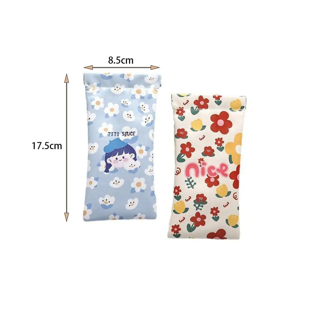 Cute PU Leather Glasses Bag Cartoon Printed Storege Case Sunglasses Case Portable Eyewear Protector