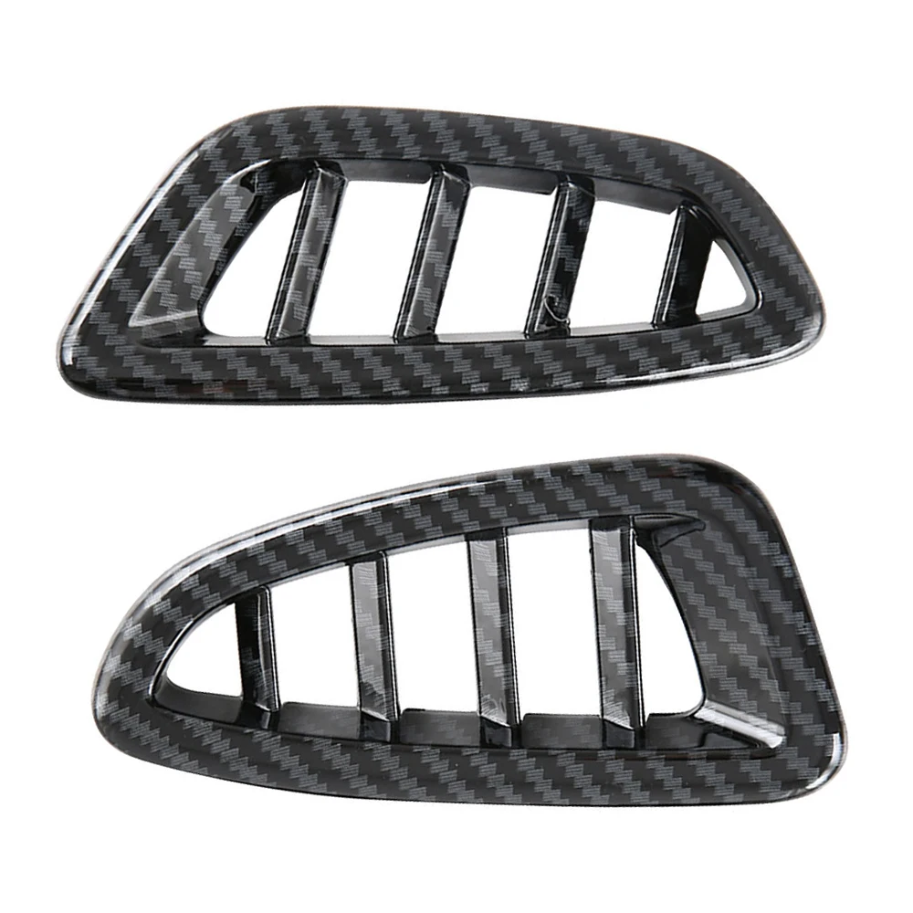 2pcs Car Carbon Fiber Dashboard Side Upper Air Vent Housing Outlet Frame Cover For Honda HRV HR-V 2022