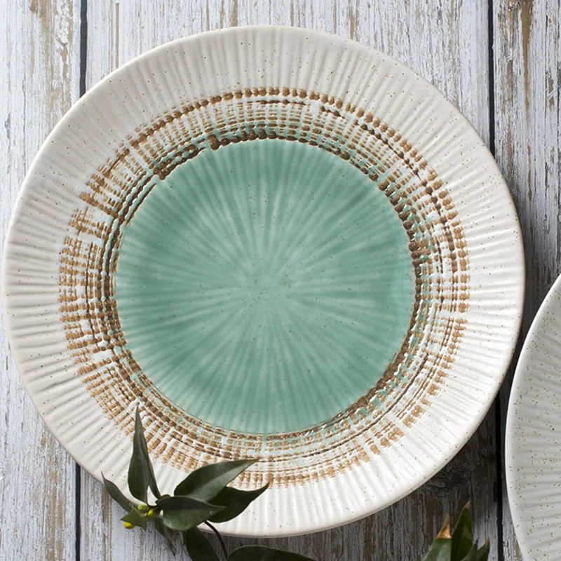 

Modern Ceramic Plate Set Luxury Western Food Kitchen Dishes Tableware Porcelain Cake Tray Talerze Obiadowe Tableware Dishes