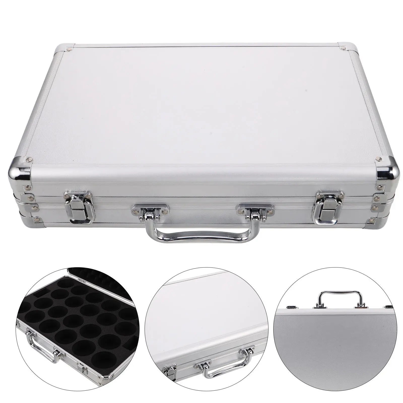

Snooker Ball Case 22 Billiard Balls Storage Box Aluminum Hard Pool Ball Carrying Case Cue Holder Tournament Portable Billiard