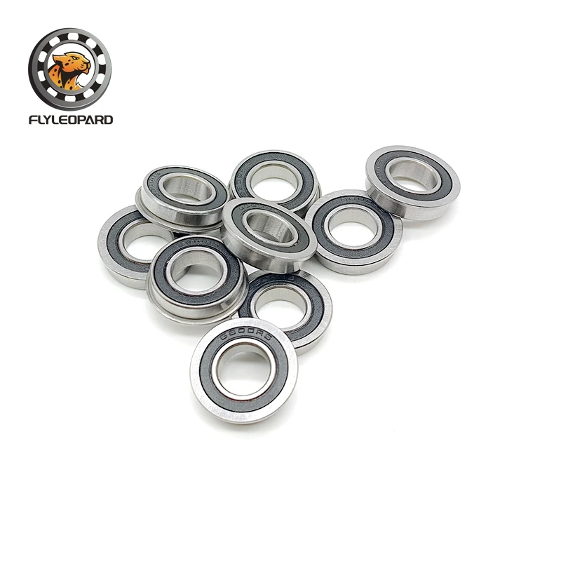 2P F623RS 3X10X4  Flanged Ball Bearing ABEC-7 RS Rubber Seal 3D Printer CNC Miniature Bearings F625RS 5X16X5 F695RS 5x13x4