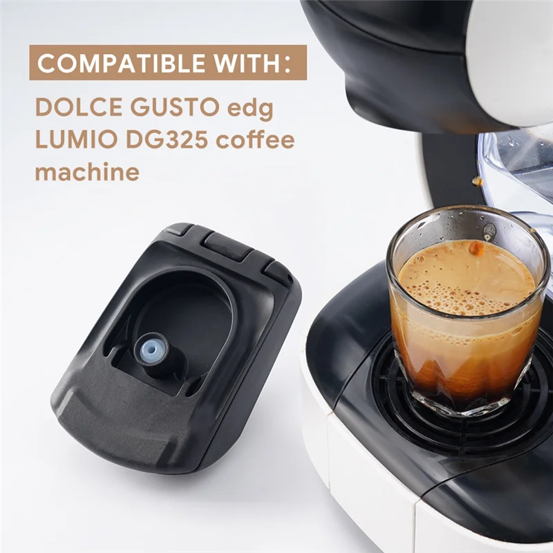 CMHI-Reusable Coffee Adapter For Dolce Gusto Lumio EDG325 Machine Capsule Transfer Refillable Coffee Powder Holder