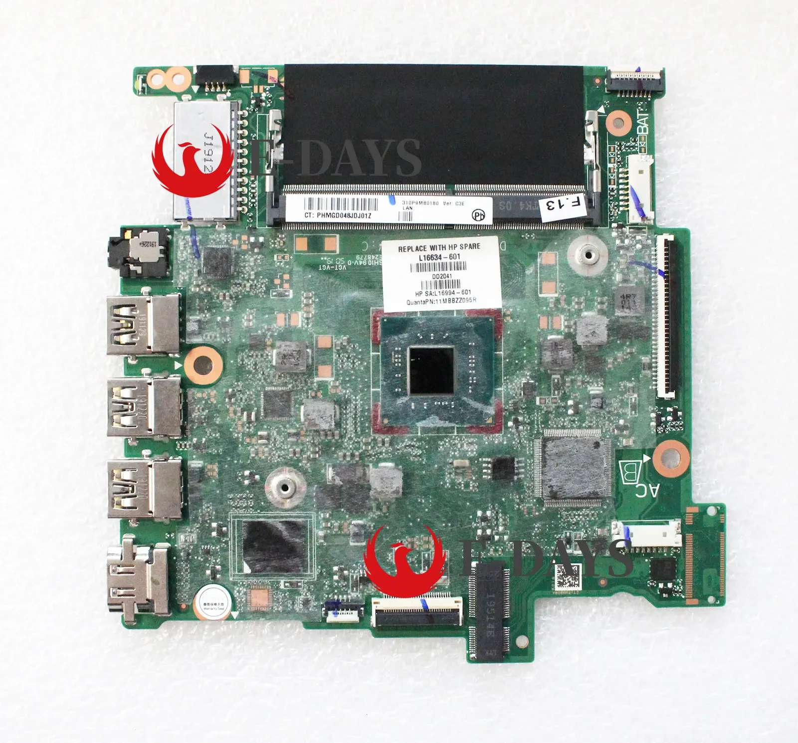 

Материнская плата для ноутбука серии HP Stream 14-CB 14-CB112DX L16634-601 DA0P9KMB6C1 N4000 DDR4