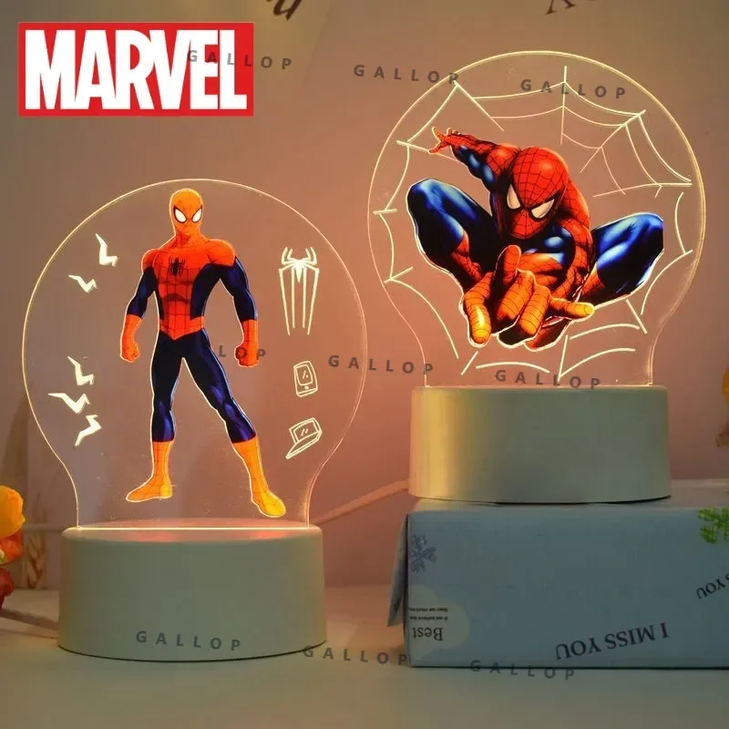 Marvel Spider-Man cartoon surrounding personalized creative night light car decoration