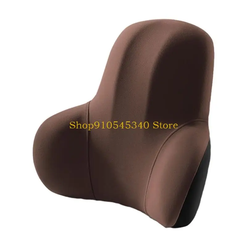 U2JA Car Lumbar Support Pillow Auto Neck Pillow Waist Support Removable Washable Backrest Headrest Universal Vehicle Cushion