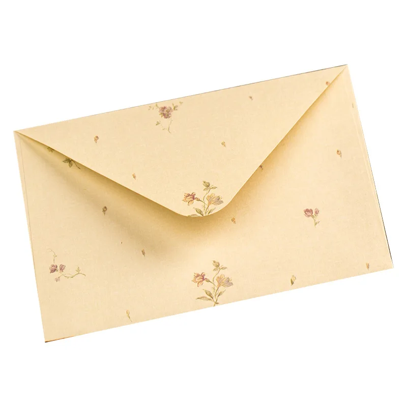 50pcs/lot 17.5*11cm Floral Pattern Envelope Letter Set Western Wedding Invitation Postcard High-grade Business Storage Gift Pack