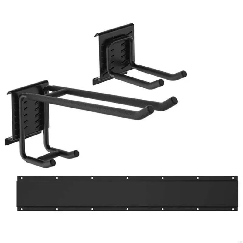 

Wall Mount Garage Storage Rack Heavy Duty Adjustable Hook Wall Organizers Rack for Tool Bikes Organization 203F