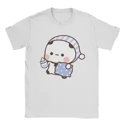 Men Bubu Panda Going To Sleep With Dudu Bear T Shirts 100% Cotton Clothes Crazy Short Sleeve Crewneck Tees Plus Size T-Shirt