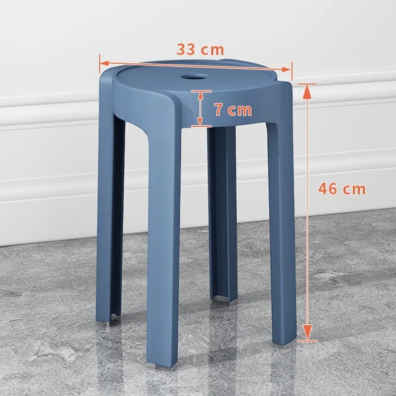 F304 Stackable dining table stool windmill stool high round stool plastic stool simple chair