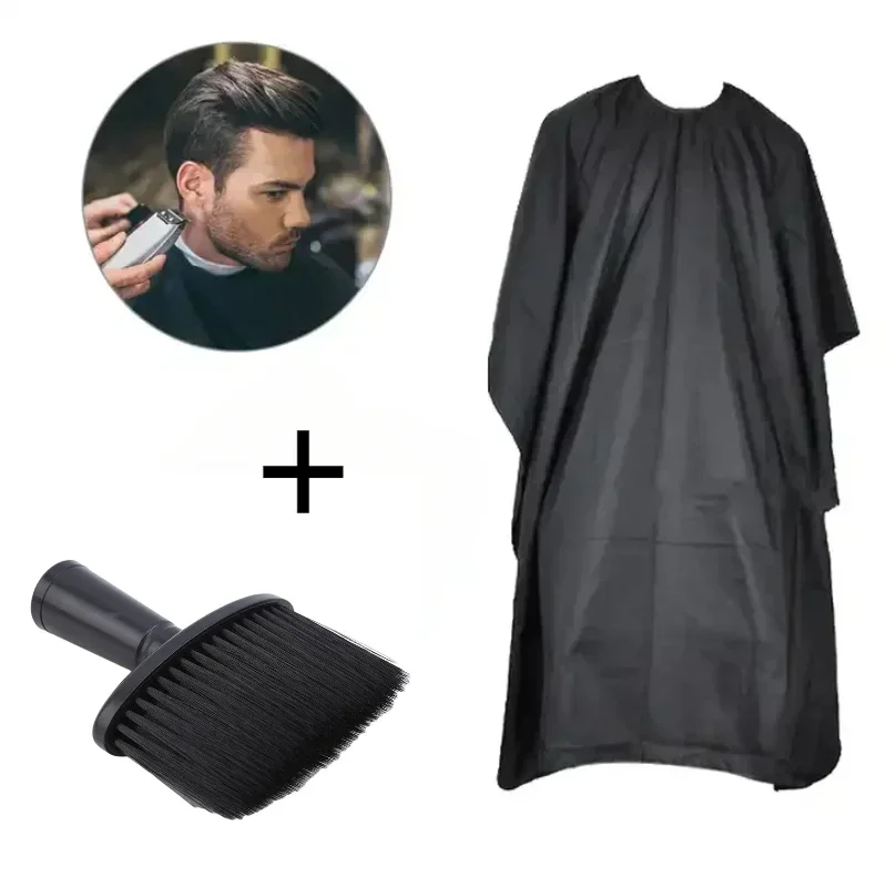 Black White Hair Cutting Cloth Pro Salon Hairdressing Cape Gown Barber Silicone Neck Hairdresser Apron Haircut Capes Wholesale