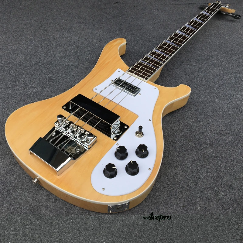 4003 Natural Color Electric Bass Guitar, Upgrade Adjustable Bridge Available, Rosewood Fretboard 4 String Bass Guitarra