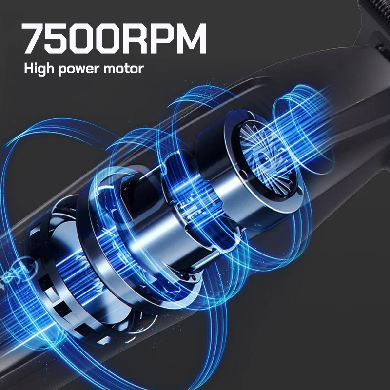 HT6135 Parrucchiere professionale Home 0 Gap Tagliacapelli elettrico calvo DLC Tagliacapelli con incisione con lama in acciaio inossidabile