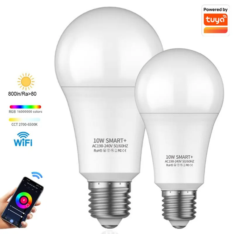 Smart Graffiti Light LED Bulb Alex 10W 15W RGB+WWSpotlights Google Home Voice Control Mobile App Control WiFi Smart Light Bulb