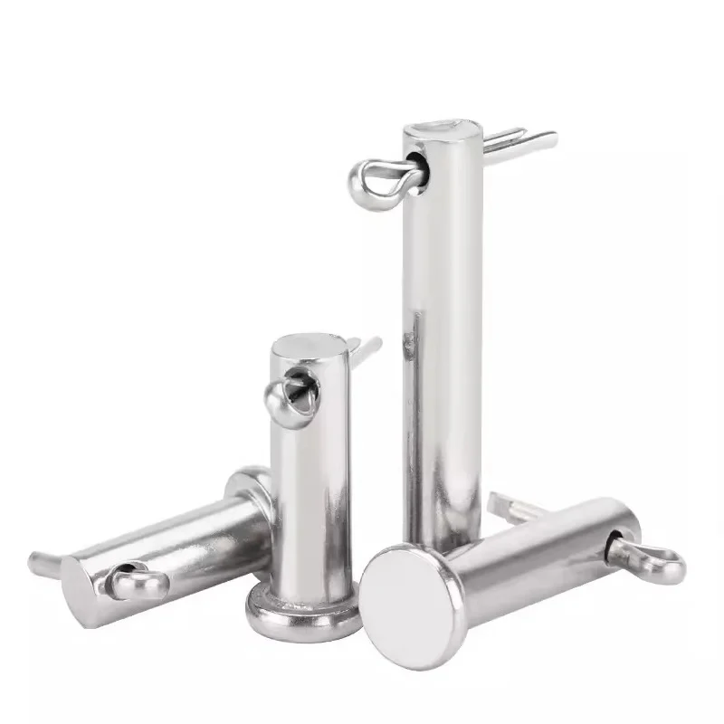 Clevis Pin M8 304 Stainless Steel T Type Hinge Link Pin With Hole & Cotter Pin Fastener