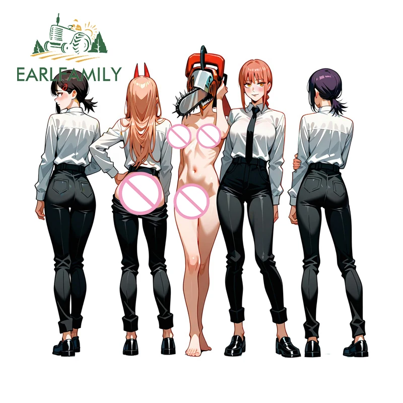 EARLFAMILY Makima Higashiyama Kobeni pegatinas de diseño de coche Sexy trasero calcomanía Material de vinilo adecuado para aire acondicionado RV