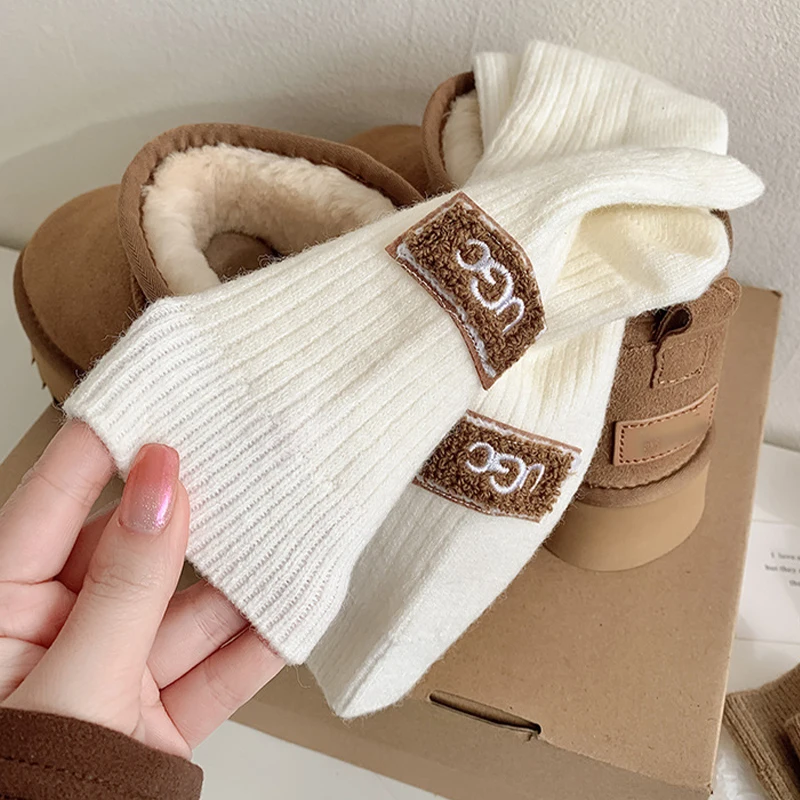 

1 пара осенне-зимних теплых мягких носков, утепленные носки до середины икры, мягкие носки для отдыха, женские противохолодные носки, сохраняющие тепло, вязаные носки