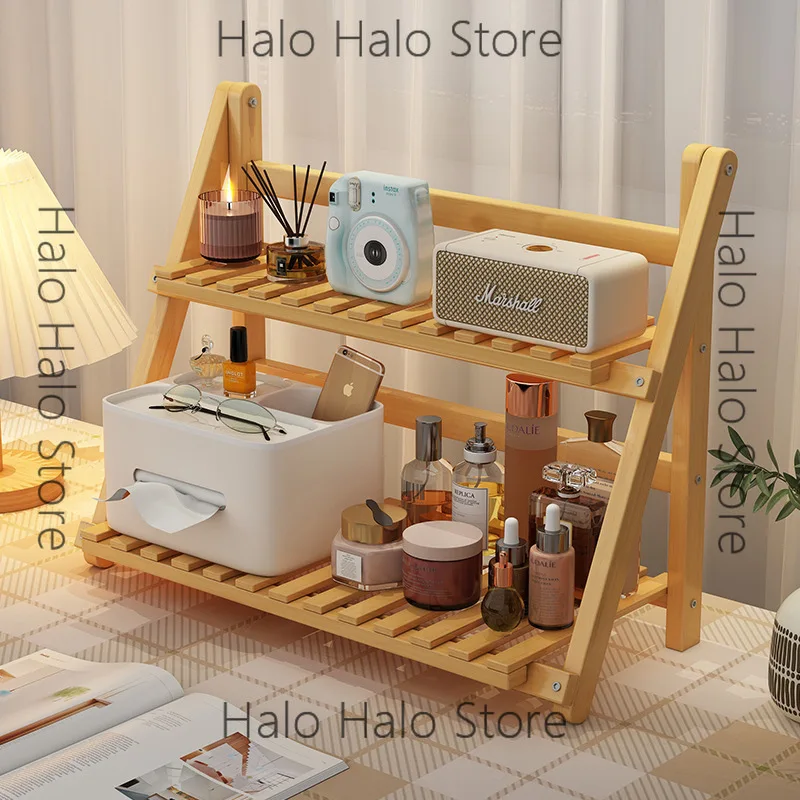 Desktop shelf Stepped home office display stand Countertop green plant small flower stand Cup finishing storage rack
