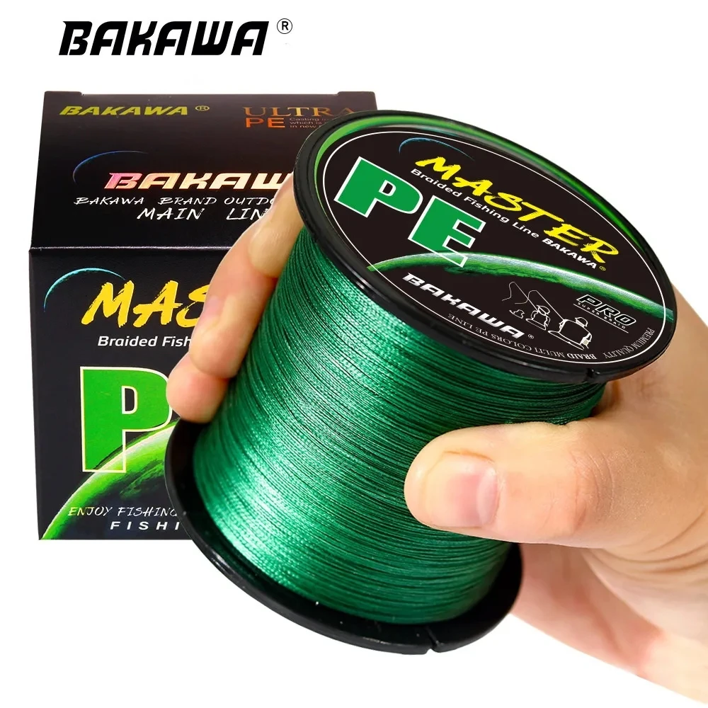 BAKAWA 4 Strands Multifilament PE Braided Fishing Line 300M 500M 1000M 100M Carp Sea Spinning Japanese Cord Accessories 10-85LB