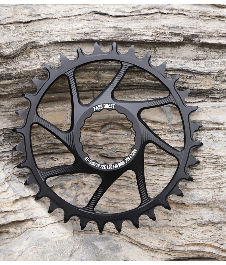 PASS QUEST Schmale Breite Kettenblätter für RACEFACE RF Next SL Sixc Atlas Serie Direktmontage-Kettenblätter Versatz 3mm Silber und Schwarz – Detail 10