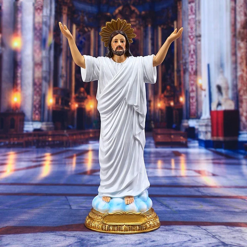 

Jesus Resurrection Ascended to Heaven Figure Statue Jesus Effigy Home Room Desktop Religious Decor Accessorie Furnishing Article