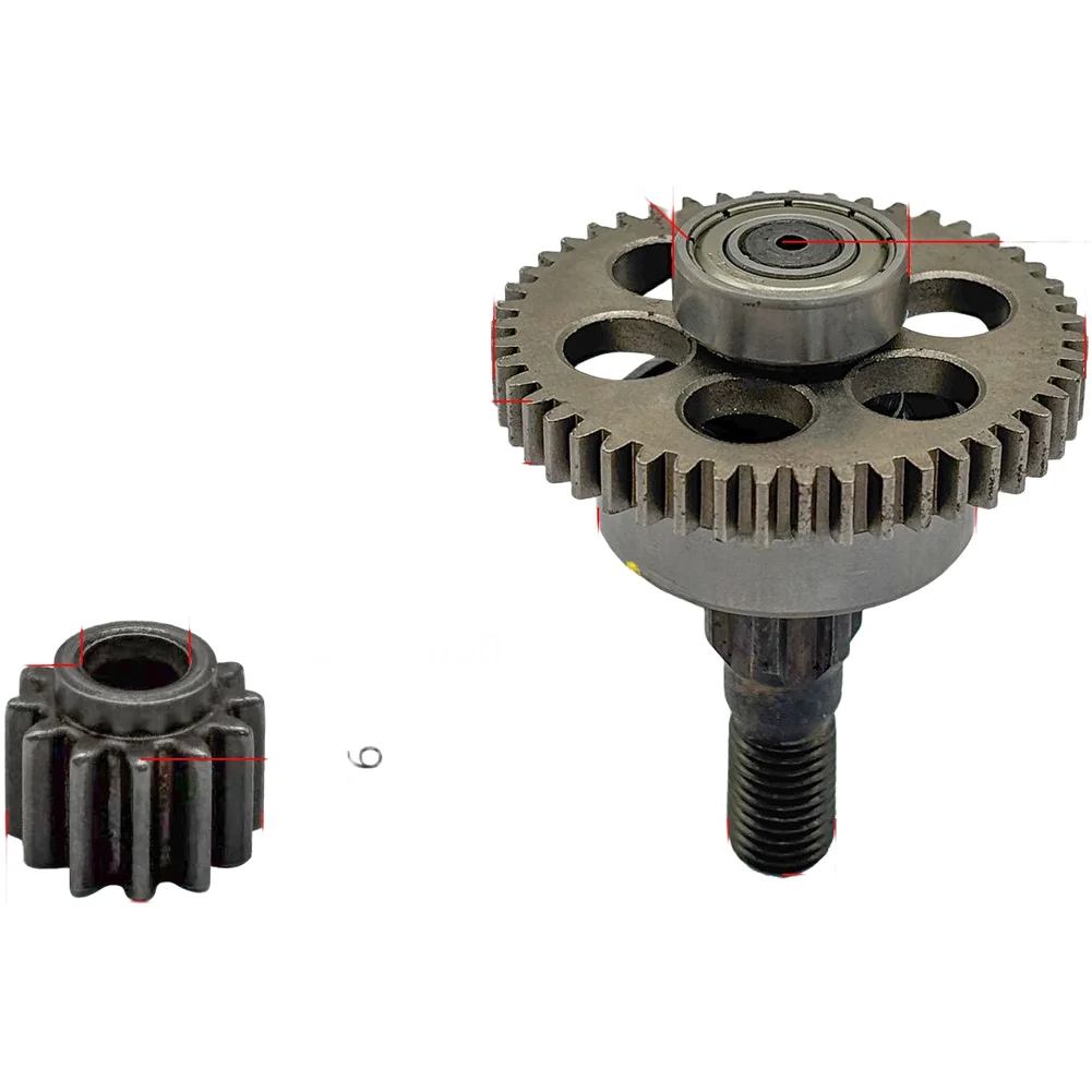 Gear Assembly 8/10/12 Inch Mower Gear Assembly Square Hole 47 Teeth Large Gear Aluminum Cast Iron Tool Accessories