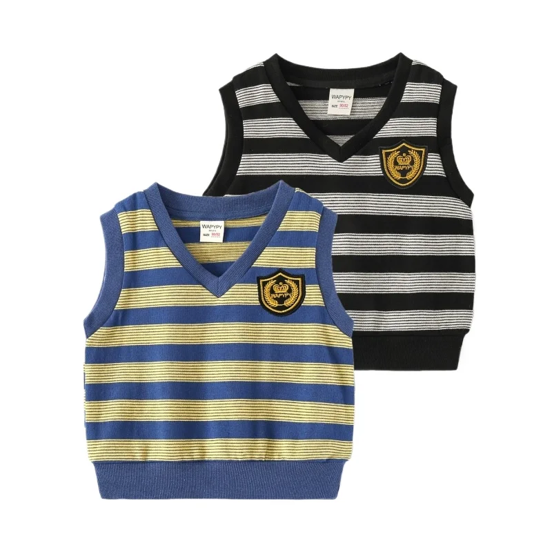

Striped Boys Vest Toddler Kids Waistcoat Children's Clothes