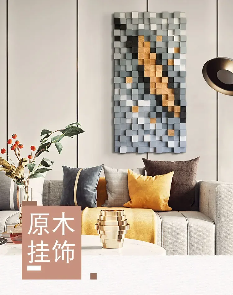 مصمم غرفة المعيشة اللوحة الزخرفية مدخل الربط مجردة