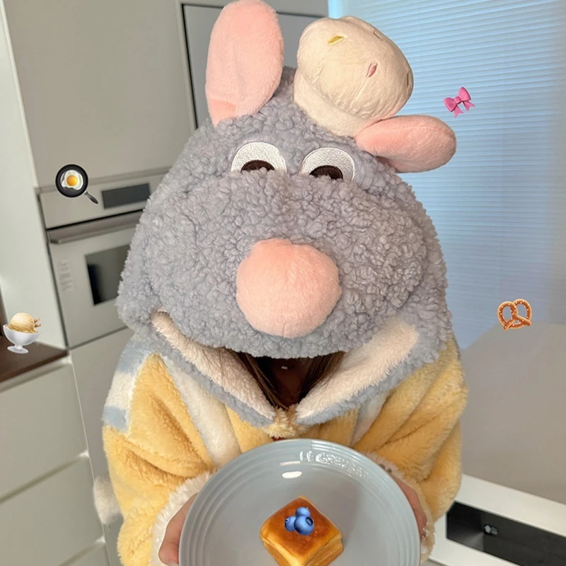Anime Peripheriegeräte Ratatouille Remy Herbst Winter Plüsch Pyjamas Cartoon Merchandise Hause Nachtwäsche Set Paar Mädchen Nachtwäsche Geschenk