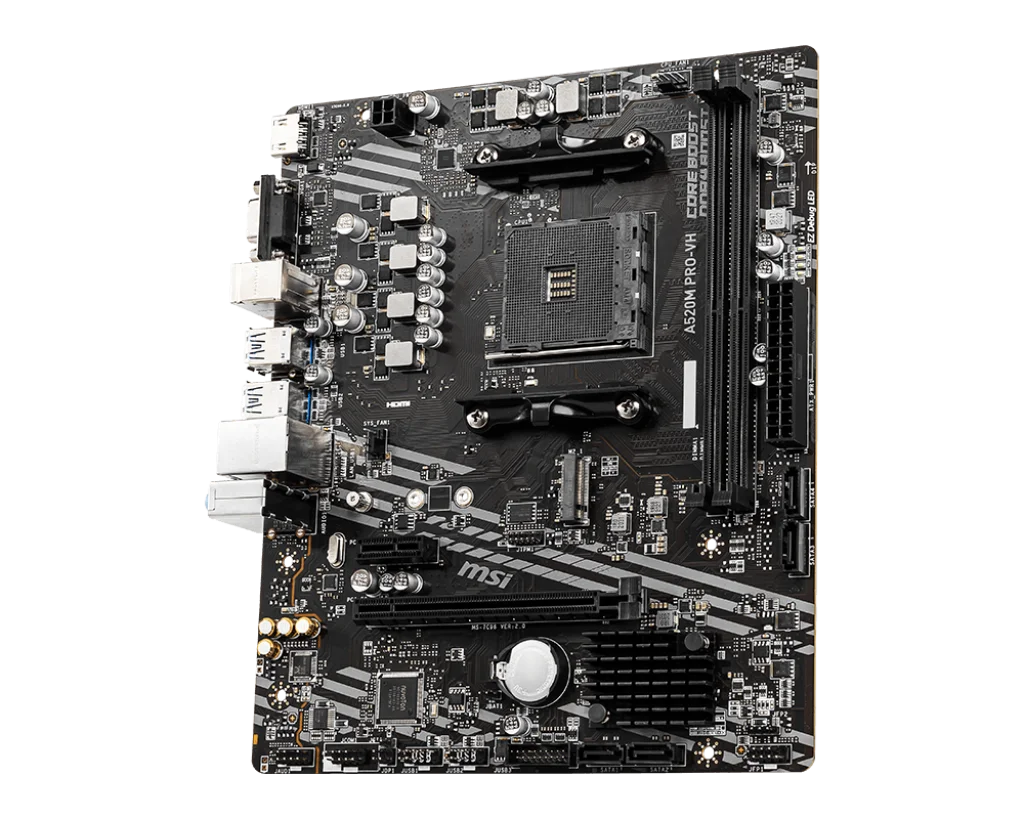 Imagem -03 - Soquete de Placa Mãe Am4 Msi A520m Pro-vh Pro para Amd Ryzen 5600 5700x Cpu Ddr4 64gb Micro Atx Amd-a520