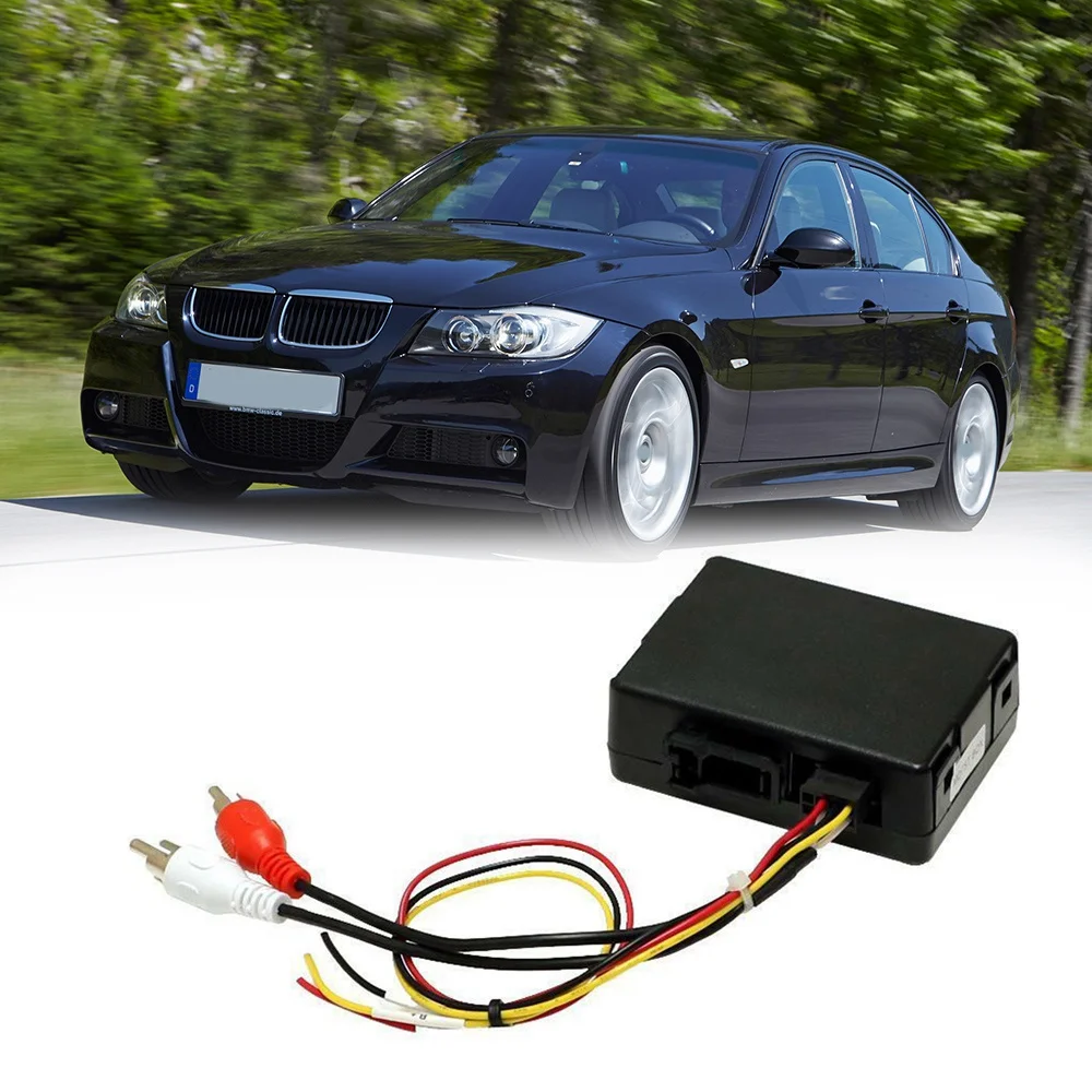 Convertisseur de décodeur audio RCA pour voiture, entrée AUX vers la plupart des amplificateurs à fibre optique, BMW bronch1, 3/5 Series, E90, E91, E87