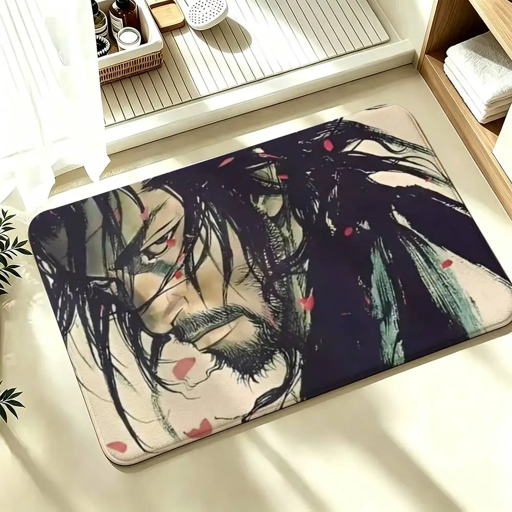 Classic V-Vagabond S-Samurai Shower Room Absorbent Small Floor Mat Soft Comfortable Decorative Foot Mat