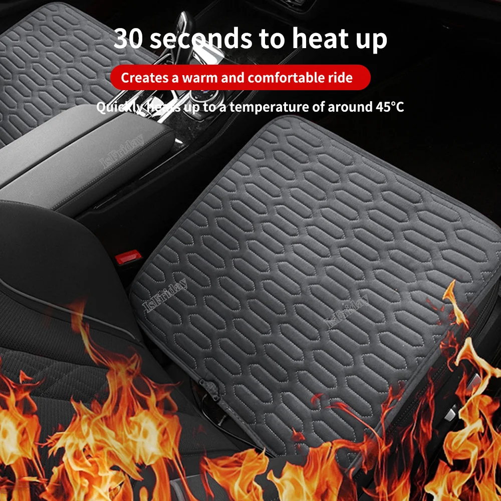 Car Heated Seat Cushion Warm Seat Pad 5V 12W Thermostate Heating Cushion USB Heated Seat Cover Pads For Sedans SUVs Trucks