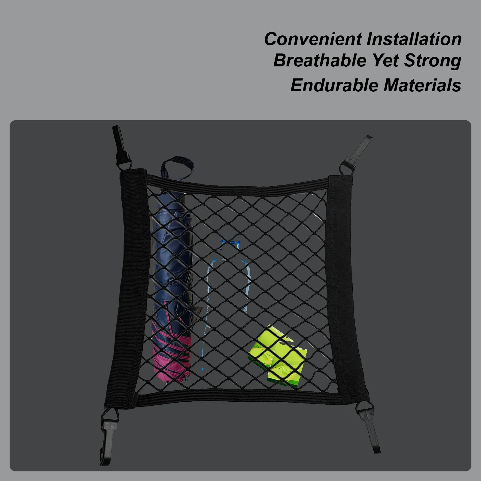 

Motorcycle Cargo Net High Elastic Double Layer Motorcycle Net for Helmet Storage Cargo Luggage Net with Hooks Luggage Net