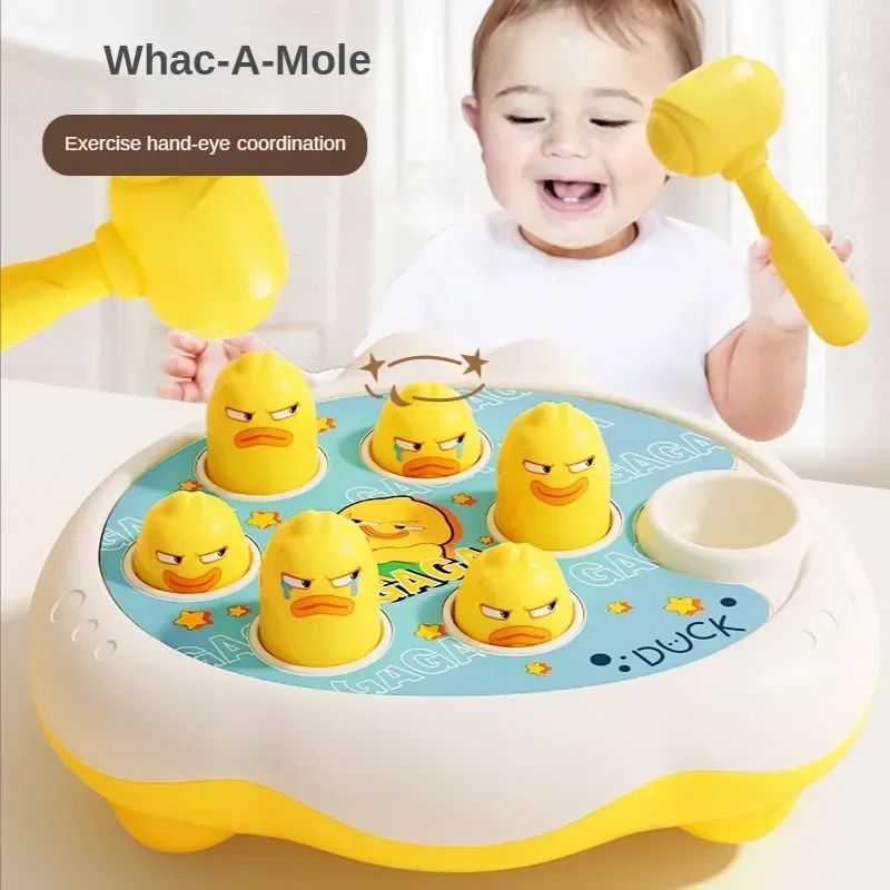 Juguete Montessori de dibujos animados whac-a-mole para bebé, regalo educativo de cumpleaños para niños pequeños, juego de golpe con tema Animal, juego de mesa para padres e hijos