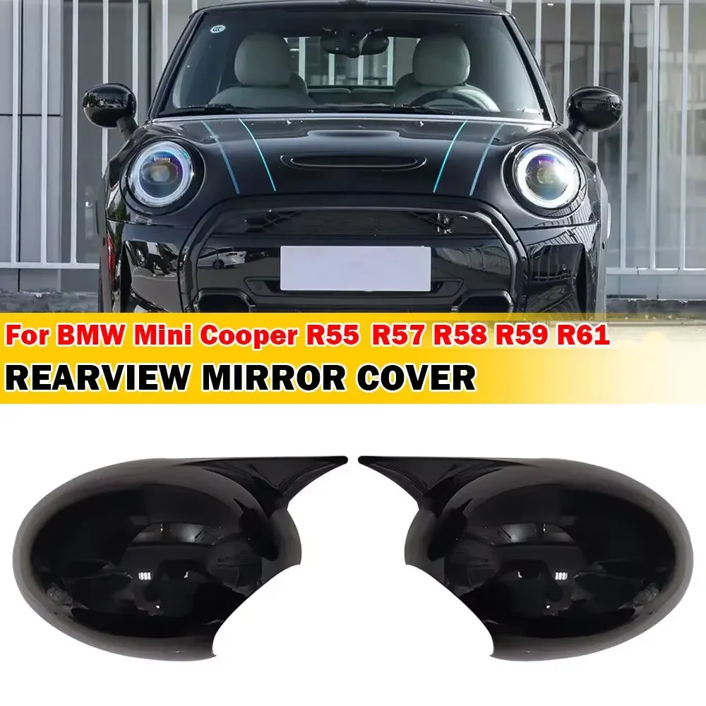 

For BMW Mini Cooper R55 R57 R58 R59 R61 Car Sticker Rearview Side Mirror Cover Wing Cap Exterior Door Rear View Case Trim