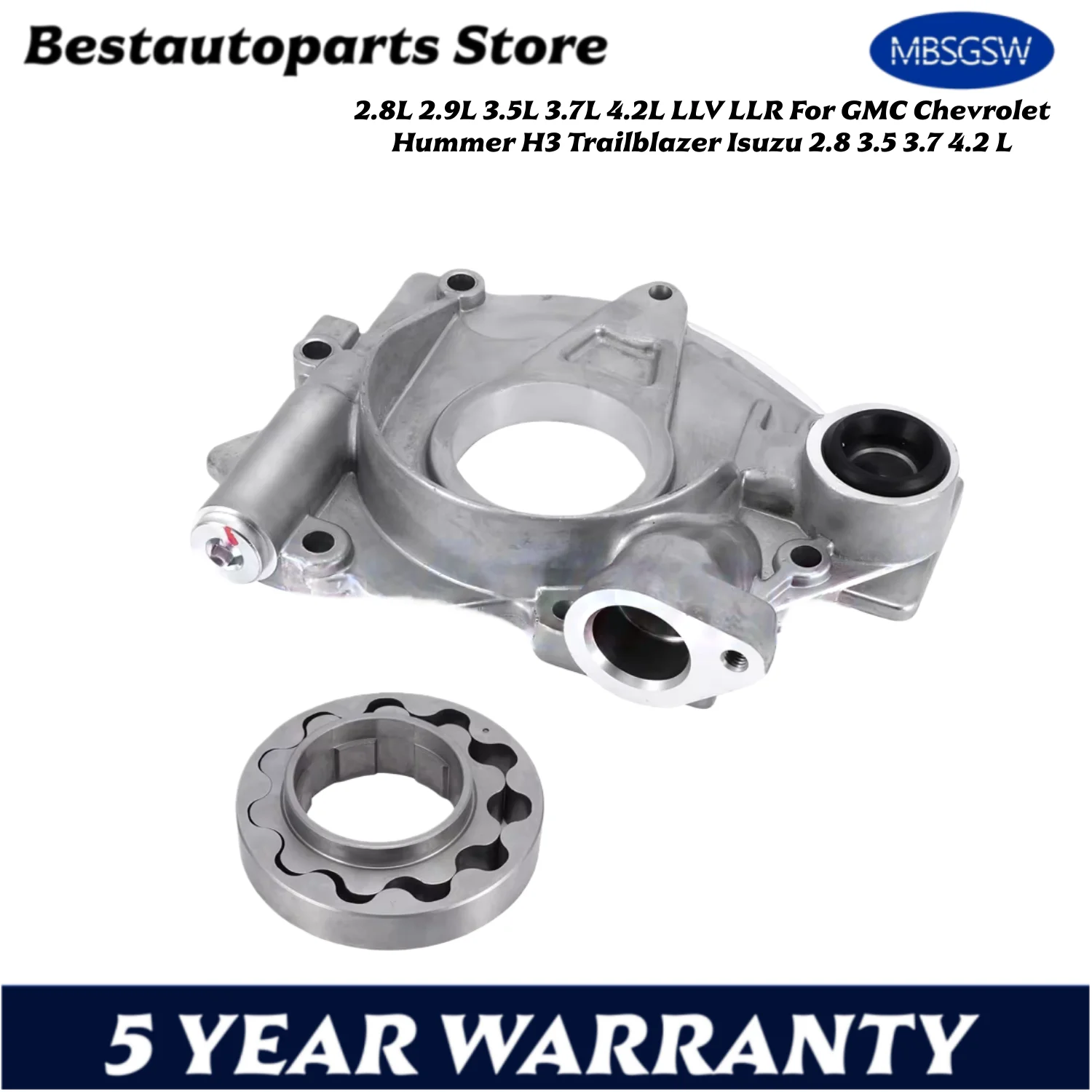 Engine Oil Pump Repair Kit Fit 2.8L 2.9L 3.5L 3.7L 4.2L LLV LLR For GMC Chevrolet Hummer H3 Trailblazer Isuzu 2.8 3.5 3.7 4.2 L