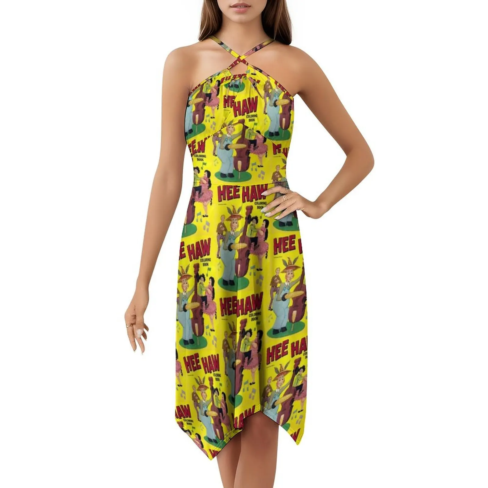 Livre de Coloriage Vintage 'Hee Haw' Robe Élégante - usage example